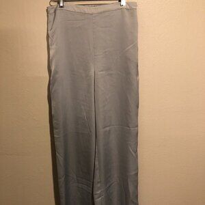 OAK + FORT Satin crepe Wide Leg Grey Pant